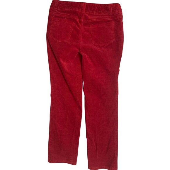 (5 for $25) Christopher & Banks Barely Boot Corduroy Jeans in Faul Red Size 8 - Picture 3 of 5